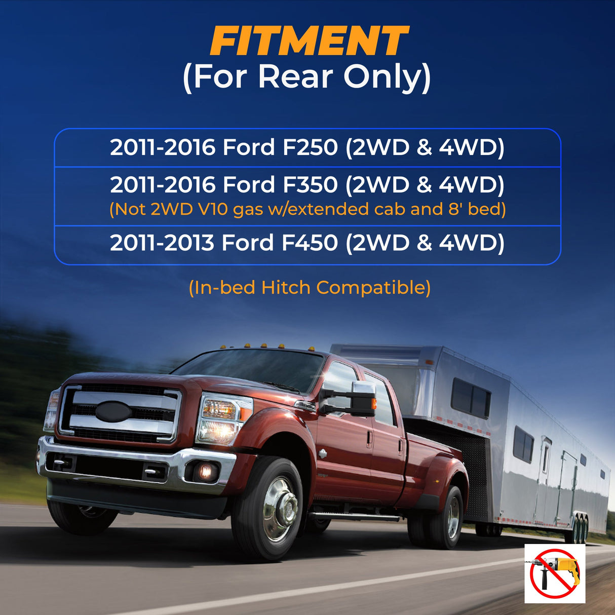 7500 lbs Air Suspension Kit for 2011-2016 Ford F250 F350, 2011-2013 Ford F450