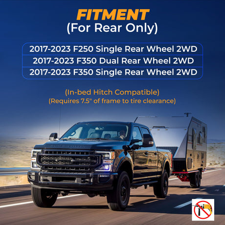 Air Bag Suspension Kit for 2017-2023 Ford F250 2WD | 5,000 lbs Load Support | Replaces Firestone 2600  Air Helper Kits for Pick-up(s)