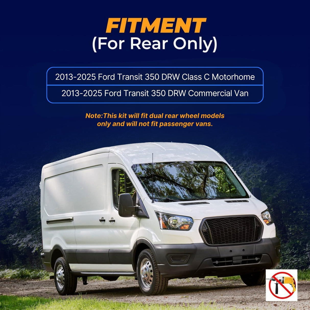 Air Spring Bag Suspension Kit for 2013-2025 Ford Transit 350 DRW | Replacement Ride-Rite 2603