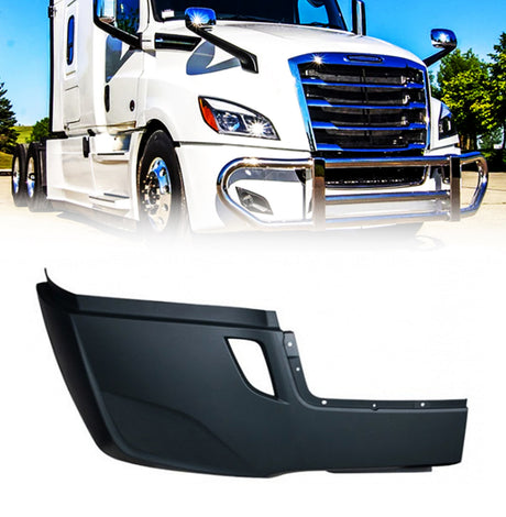 Bumper Replacement (with Fog Light Hole) for 2018-2024 Freightliner Cascadia | Replacement Freightliner 21-28980-005 | Right Aftermarketus Bumpers