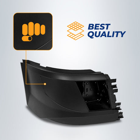 Corner Side Bumper Replacement (with Fog Light Hole) for 2016–2017 Volvo VNL | Right Aftermarketus Bumpers