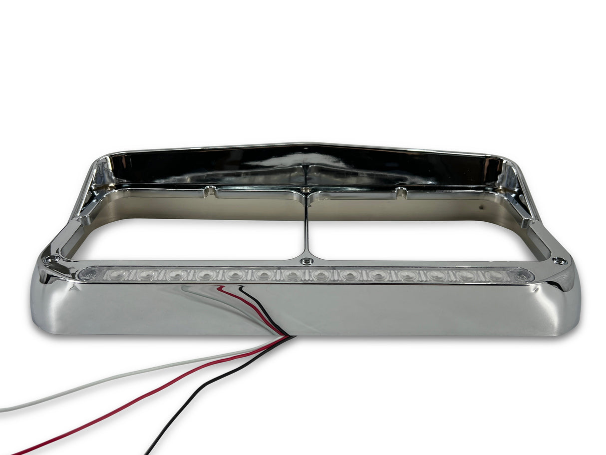 Headlight Bezel with LED Strip for Kenworth Peterbilt Freightliner Semi Trucks | Chrome Aftermarketus Headlights