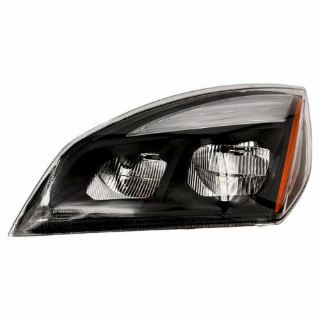 Headlight for 2018-2024 Freightliner Cascadia | Replacement Freightliner A6601405003 A6601405002 | Black Housing | Pair Aftermarketus Headlights