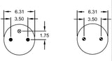 Double Convoluted Air Spring Bag (Replaces Firestone 6905, Hendrickson S-5270, S-3518) Aftermarketus Convoluted Air Springs