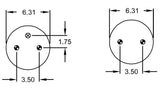 Double Convoluted Air Spring Bag (Replaces Firestone 6910, Hendrickson S-8768, C-8768) Aftermarketus Convoluted Air Springs