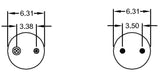 Double Convoluted Air Spring Bag (Replaces Firestone 6944, W01-358-6944, Goodyear 2B9-252) Aftermarketus Convoluted Air Springs