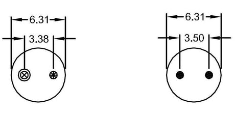 Double Convoluted Air Spring Bag (Replaces Firestone 6944, W01-358-6944, Goodyear 2B9-252) Aftermarketus Convoluted Air Springs