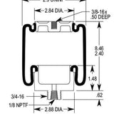 TORQUE Cab Sleeper Air Spring Bag for Select Kenworth, Mack Aftermarketus Cabin Air Springs