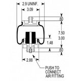 7206 Cabin Air Spring Bag for Freightliner Century & Argosy Aftermarketus Cabin Air Springs