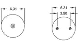 Double Convoluted Air Spring Bag (Replaces Firestone 7795, 7897, Hendrickson S-11486) Aftermarketus Convoluted Air Springs