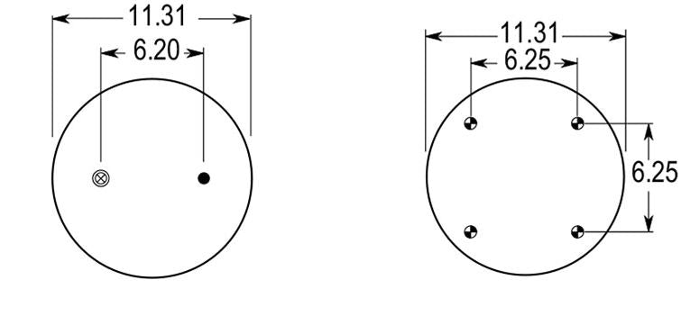 Triple Convoluted Air Spring Bag (Replaces Firestone W01-358-7797, Hendrickson 1346) Aftermarketus Convoluted Air Springs