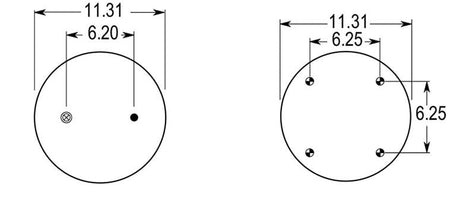 Triple Convoluted Air Spring Bag (Replaces Firestone W01-358-7797, Hendrickson 1346) Aftermarketus Convoluted Air Springs