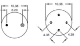 TORQUE Air Spring Bag Replaces Firestone 7956, W01-358-7956 Aftermarketus Convoluted Air Springs