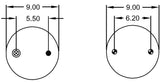 Triple Convoluted Air Spring Bag (Replaces Firestone 8008, Hendrickson S-11637, C-11637) Aftermarketus Convoluted Air Springs