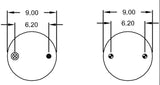 Triple Convoluted Air Spring Bag (Replaces Firestone W01-358-8018, Goodyear 3B12-303) Aftermarketus Convoluted Air Springs