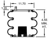 Triple Convoluted Air Spring Bag (Replaces Firestone W01-358-8032, W01-358-7995, Hendrickson S-12405) Aftermarketus Convoluted Air Springs