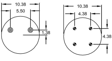 Triple Convoluted Air Spring Bag (Replaces Firestone 8042, Hendrickson 1015, SAF Holland 905-57-236) Aftermarketus Convoluted Air Springs