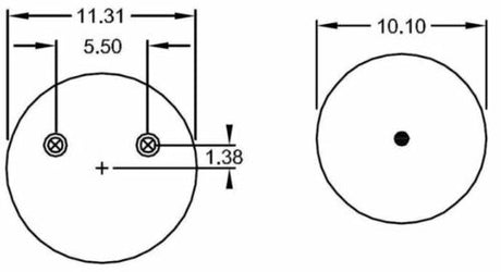 Trailer Air Spring Bag for Hendrickson AAT 25K Models (Replaces Firestone W01-358-8091, Hendrickson S-20901, S-21784) Aftermarketus Reversible Sleeve Air Springs