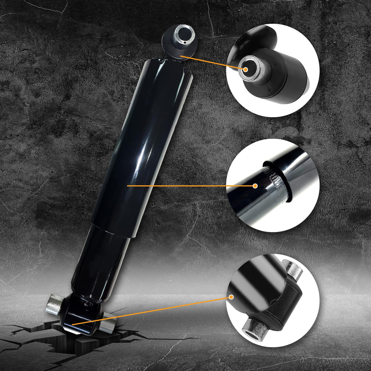 Heavy Duty Shock Absorber | Fits Mack CHN, CX, CXN, Volvo VN, VNL, VT, Powerhouse Coach, Renegade RV