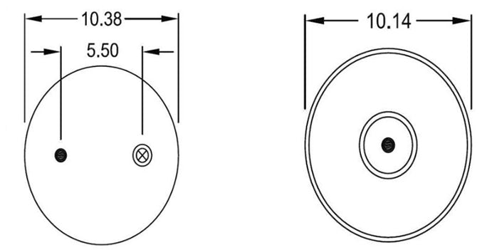 Trailer Air Spring Bag (Replaces Firestone W01-358-8539, Hendrickson S-29892) Aftermarketus Reversible Sleeve Air Springs