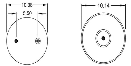 Trailer Air Spring Bag (Replaces Firestone W01-358-8539, Hendrickson S-29892) Aftermarketus Reversible Sleeve Air Springs