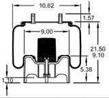 Trailer Air Spring Bag for Hendrickson VAN TRAAX HKA-200 (Replaces Firestone W01-358-8708, Hendrickson S-21966) Aftermarketus Reversible Sleeve Air Springs