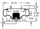 Trailer Air Spring Bag (Replaces Firestone W01-358-8729, Goodyear 1R13-130) Aftermarketus Reversible Sleeve Air Springs
