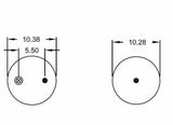 Trailer Air Spring Bag (Replaces Firestone W01-358-8749, Goodyear 1R13-153) Aftermarketus Reversible Sleeve Air Springs