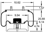 Trailer Air Spring Bag for Hendrickson AAT 30K Models (Replaces Firestone 8774, Hendrickson S-25873) Aftermarketus Reversible Sleeve Air Springs