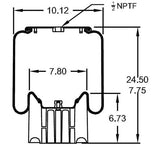 Air Spring Bag for Peterbilt and Kenworth Trucks (Replaces Firestone 8864, Peterbilt C81-1013) Aftermarketus Reversible Sleeve Air Springs
