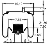 Air Spring Bag for Hendrickson Trailer (Replaces Firestone W01-358-8944, Hendrickson S-20217) Aftermarketus Reversible Sleeve Air Springs
