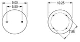 Trailer Air Spring Bag for Hendrickson (Replaces Hendrickson S-2066, S-11651, C-2066, C-11651) Aftermarketus Reversible Sleeve Air Springs