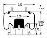 Air Spring Bag for Hendrickson (Replaces Firestone W01-358-9105, Hendrickson S-1245, C-1245) Aftermarketus Reversible Sleeve Air Springs