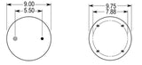 Air Spring Bag for Hendrickson (Replaces Firestone W01-358-9105, Hendrickson S-1245, C-1245) Aftermarketus Reversible Sleeve Air Springs