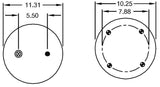 Air Spring Bag for Holland (Replaces Firestone W01-358-9121, Holland 905-57-019, Goodyear 1R13-039) Aftermarketus Reversible Sleeve Air Springs