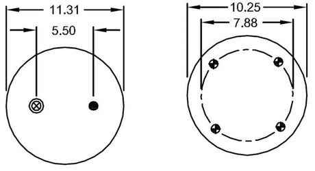 Air Spring Bag for Holland (Replaces Firestone W01-358-9121, Holland 905-57-019, Goodyear 1R13-039) Aftermarketus Reversible Sleeve Air Springs