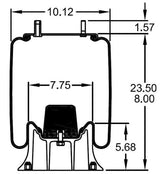 Trailer Air Spring Bag (Replaces Firestone W01-358-9192, Holland 905-57-086, Hendrickson S-6195) Aftermarketus Reversible Sleeve Air Springs