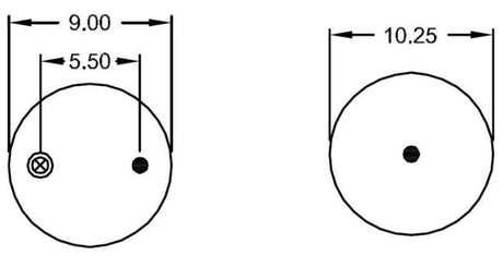 Trailer Air Spring Bag (Replaces Firestone W01-358-9243, Holland 905-57-112, Goodyear 1R12-480) Aftermarketus Reversible Sleeve Air Springs