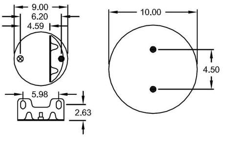 Trailer Air Spring Bag (Replaces Firestone W01-358-9287, Goodyear 1R12-424, Hendrickson 50405-1) Aftermarketus Reversible Sleeve Air Springs