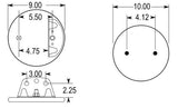 Air Spring Bag for Volvo Trucks (Replaces Firestone W01-358-9296, Volvo 8061151, Goodyear 1R12-400) Aftermarketus Reversible Sleeve Air Springs