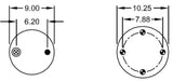 Trailer Air Spring Bag (Replaces Firestone W01-358-9321, Watson & Chalin AS-0036) Aftermarketus Reversible Sleeve Air Springs