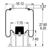 Trailer Air Spring Bag (Replaces Firestone 9367, W&C AS-0104, Hendrickson S-14249) Aftermarketus Reversible Sleeve Air Springs