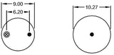 Trailer Air Spring Bag (Replaces Firestone W01-358-9370, Goodyear 1R12-440, Watson & Chalin AS-0057) Aftermarketus Reversible Sleeve Air Springs