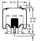Air Spring Bag for Mack Trucks (Replaces Firestone 9375, 9373, Mack 364SQ27, 57QL414M) Aftermarketus Reversible Sleeve Air Springs