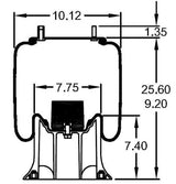 Air Spring Bag for Navistar Trucks (Replaces Firestone W01-358-9394, Navistar 1681579C1, Hendrickson S-10352) Aftermarketus Reversible Sleeve Air Springs