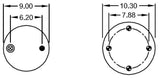 Air Spring Bag for Navistar Trucks (Replaces Firestone W01-358-9394, Navistar 1681579C1, Hendrickson S-10352) Aftermarketus Reversible Sleeve Air Springs