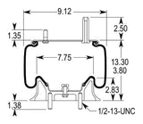 Air Spring Bag for Kenworth Trucks (Replaces Firestone W01-358-9422, Kenworth K303-15, Goodyear 1R11-028) Aftermarketus Reversible Sleeve Air Springs