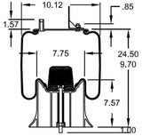 Trailer Air Spring Bag (Replaces Firestone W01-358-9471, SAF Holland 905-57-146) Aftermarketus Reversible Sleeve Air Springs