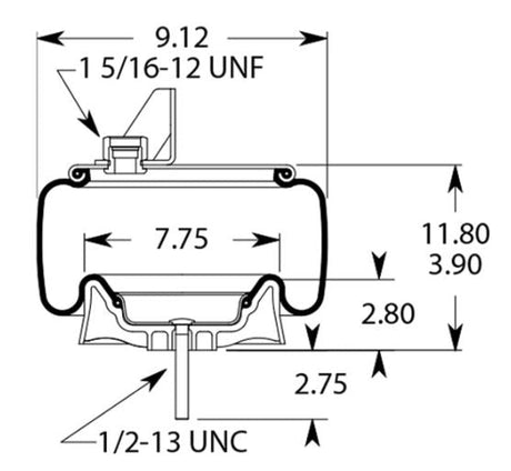 Air Spring Bag for Kenworth Trucks (Replaces Firestone 9541, 9547, Kenworth C81-1004, C81-1005) Aftermarketus Reversible Sleeve Air Springs