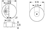 Air Spring Bag for Kenworth Trucks (Replaces Firestone 9541, 9547, Kenworth C81-1004, C81-1005) Aftermarketus Reversible Sleeve Air Springs